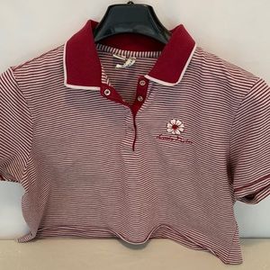 Cutter and Buck Lady Noles Striped Crop Top Size Large